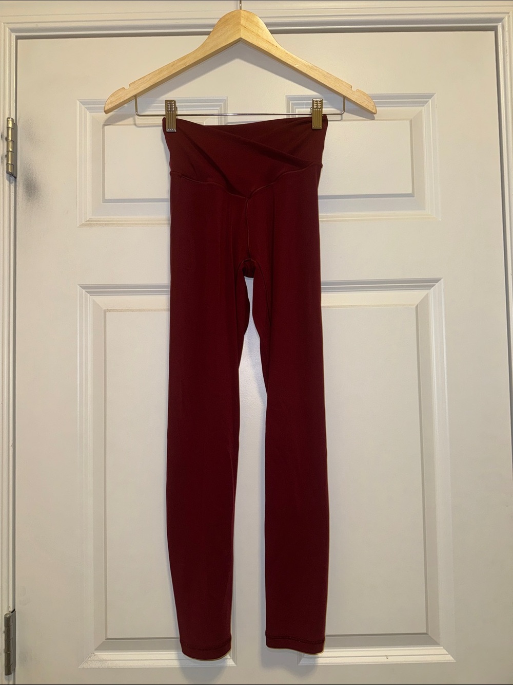 aerie Burgundy Real Me Crossover Leggings
